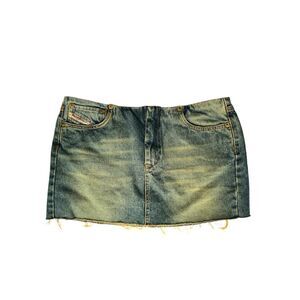 diesel vintage low-rise denim mini skirt